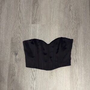 Zara Black Strapless Corset Top